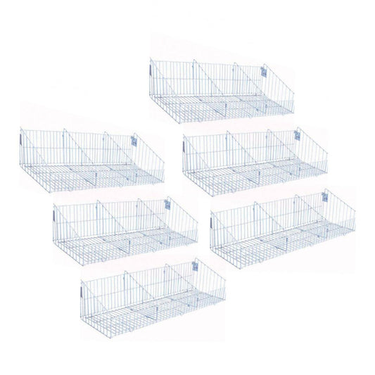 Kit - 6 Cestos Com Divisórias Branco New Plus - Sa Gondolas