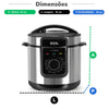 Panela de Pressão Elétrica Multicooker 5l Inox EPP50MI  127v - Eos