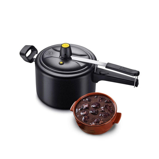 Panela de Pressão Para Feijoada Em Alumínio Antiaderente 7,5l Cabo de Baquelite 16261 - Alumínio ABC