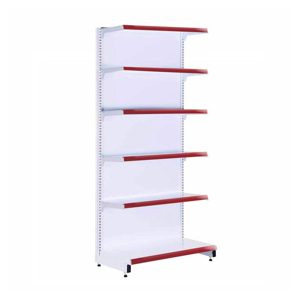 Gôndola Prateleira New Plus 2,00 Parede Inicial GPI - Sa Gôndolas Porta Etiquetas Vermelho