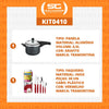 Kit - Panela de Pressão 4,5 Vancouver Grafite + 1 Faqueiro Vermelho 30pç - Tramontina