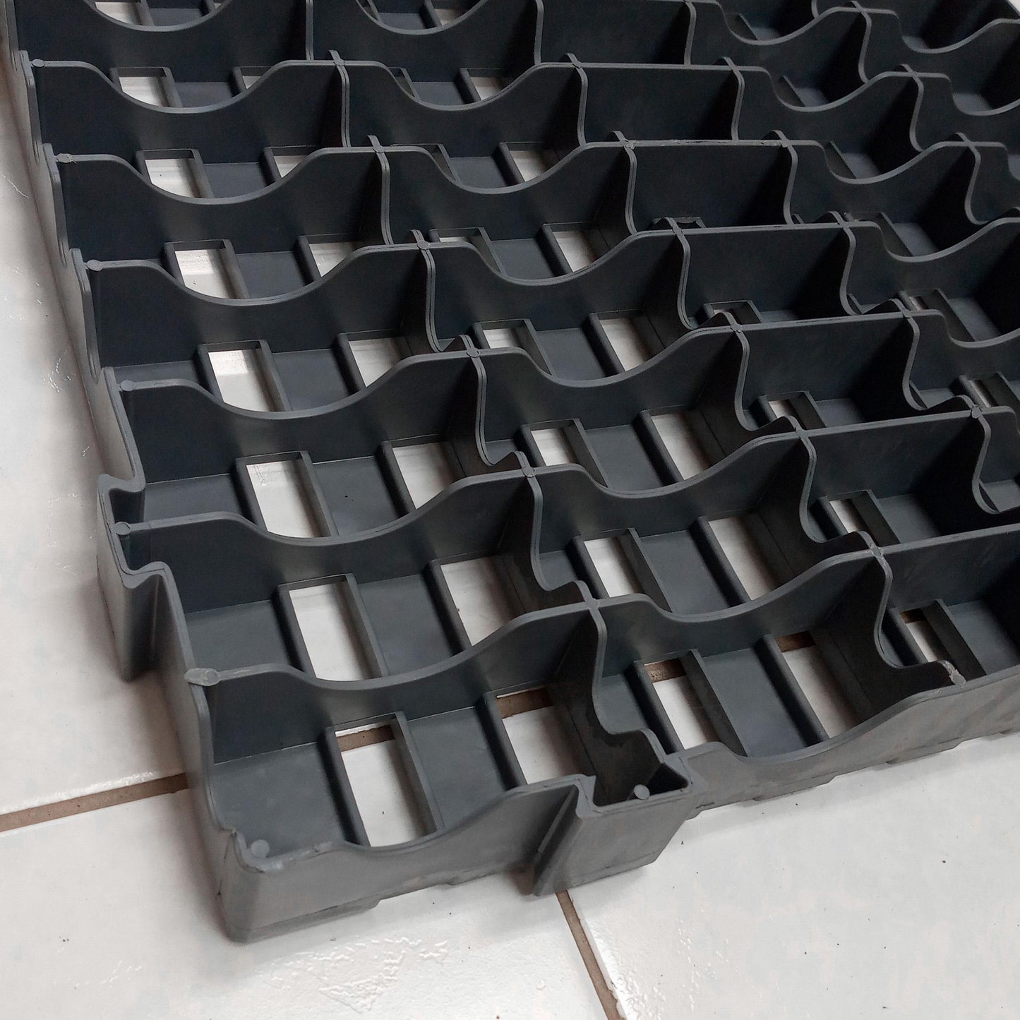 Kit Estrado Piso Plástico 2 Unidades 4,5x50x50 Para Açougues Cinza - Della Plast
