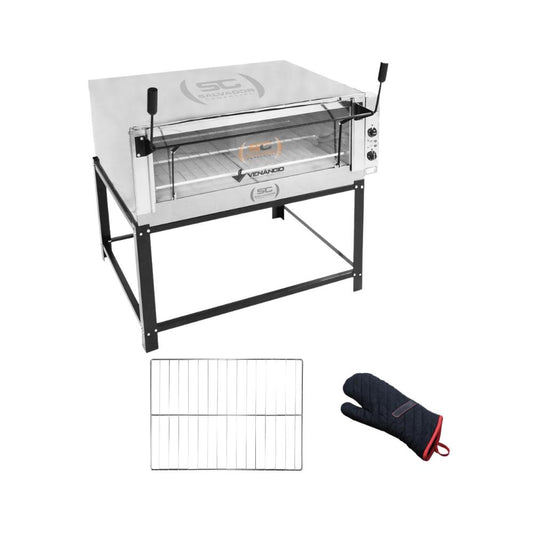 Forno Elétrico Industrial Refratária Roma Inox Feri110 220v + 1 Grade + Luva Térmica - Venâncio
