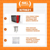KIT - Forno Turbo Convector Smart Basic. Preto e Vermelho FCSB4E 220v + Bancada Mes-004 + 4 Assadeiras - Venâncio