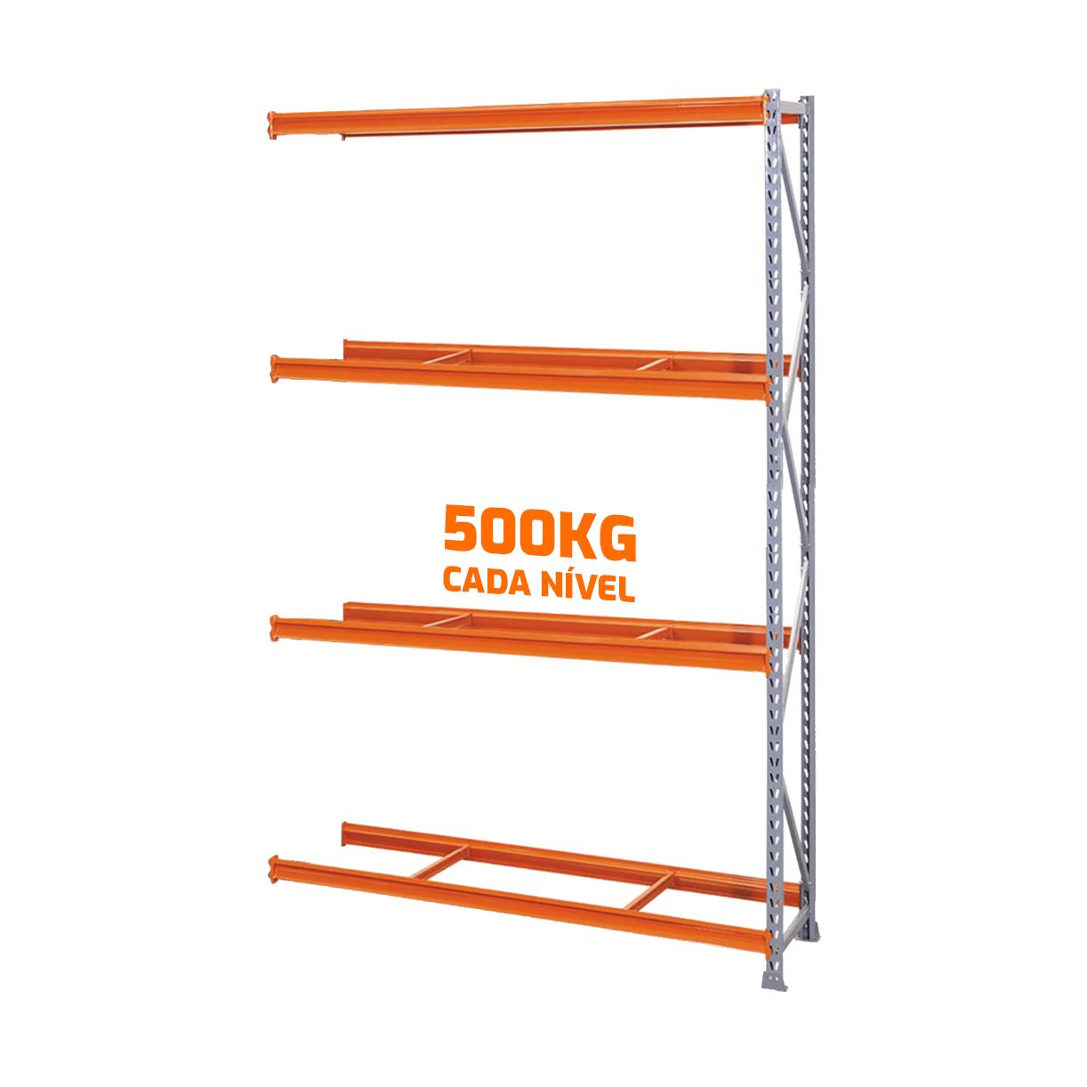Mini Porta Pallet Continuação 180x80x300cm C/4 Níveis Estante Para Armazenagem 500kg Sa Gôndolas