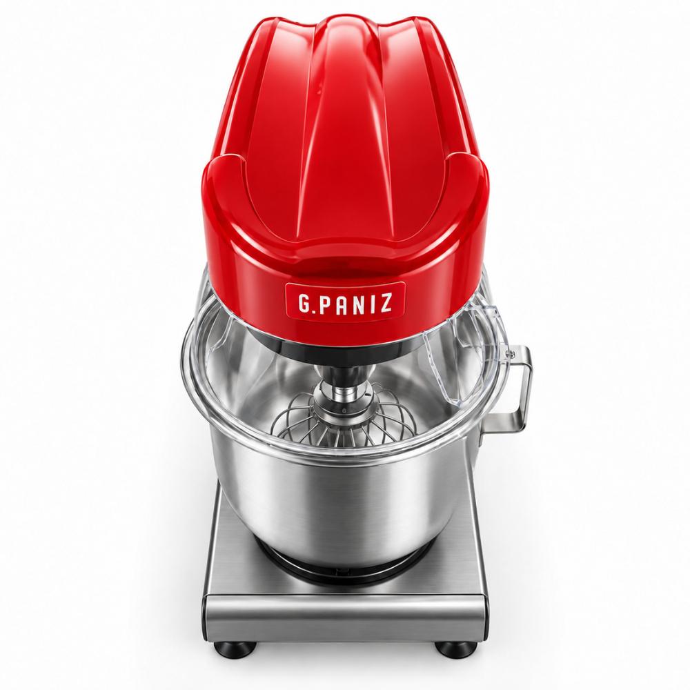 Batedeira Planetaria Digital 5 lt Inox Com Tampa Vermelha 5l BP-05B Bambina Bivolt - Gpaniz 36135