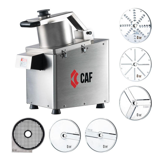 Processador de Alimentos Inox Com 5 Discos 0,75cv + Grade Cubo 8mm PA210-i Bivolt - Caf PA210231F34