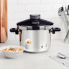 Panela Pressão Presto Aço Inox Fundo Triplo 5 Dispositivos de Segurança 22 cm 6l - Tramontina 62518220