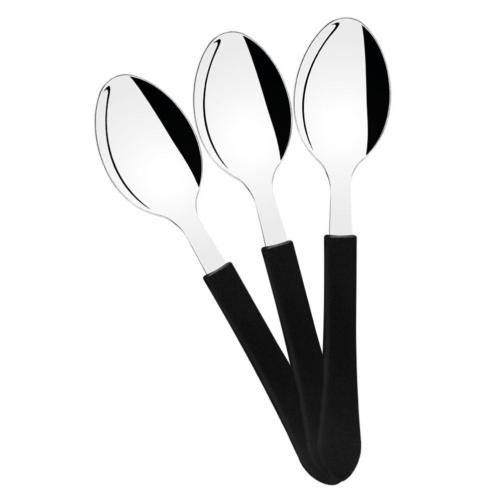 KIT - 48 Colheres de Mesa Leme Com Lâmina em Aço Inox Cabo Preto CPBAG - Tramontina 23183400