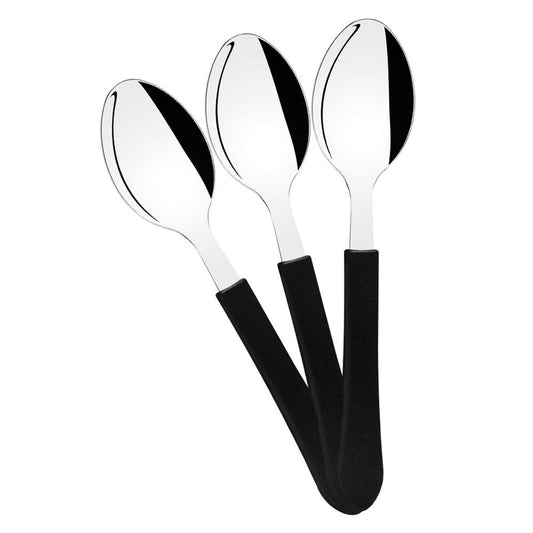 KIT - 48 Colheres de Mesa Leme Com Lâmina em Aço Inox Cabo Preto CPBAG - Tramontina 23183400