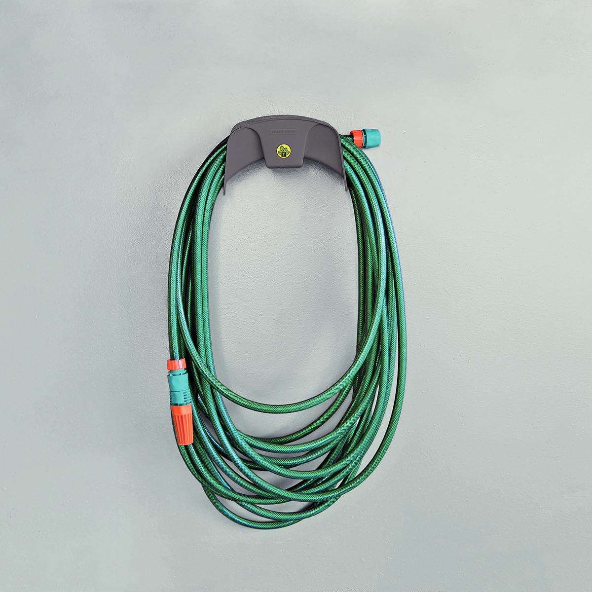 Mangueira de Jardim Flex Verde Pvc 3 Camadas 20m Engate, Esguicho, Suporte - Tramontina 79322200