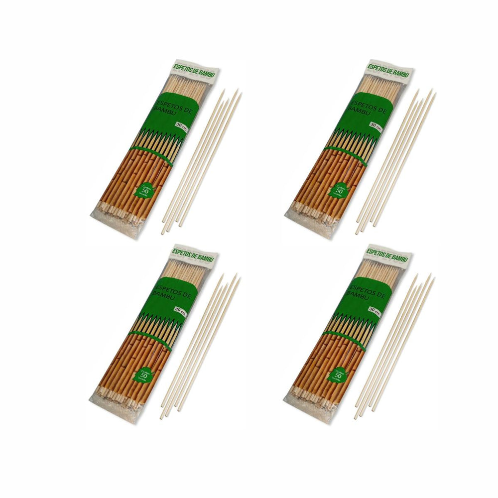 Espetinhos de Bambu Para Churrasquinho 30cm 200 Unidades - Talge