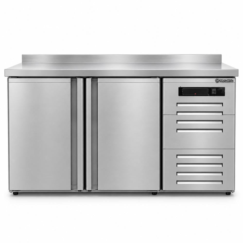Balcão Refrigerado Inox G250 278L  -1°c a +5°c 220v - Metalfrio