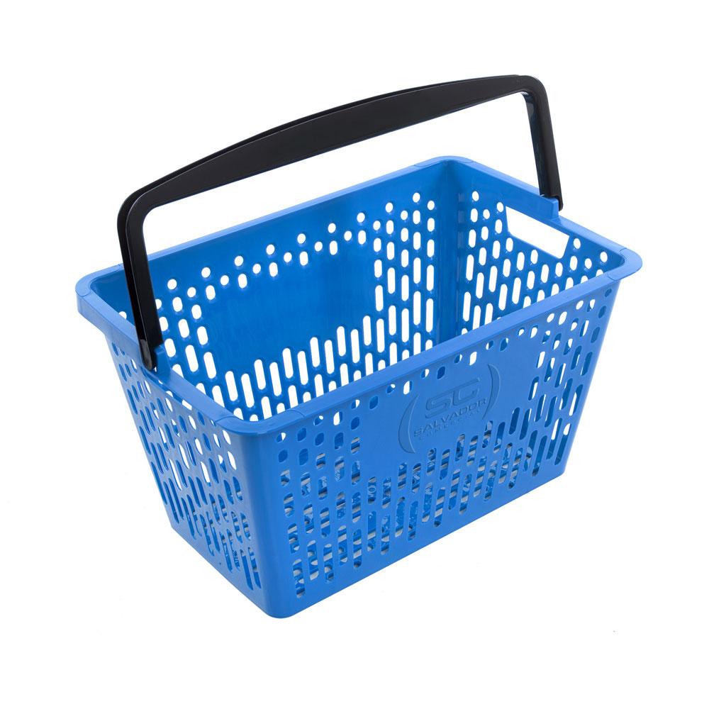Carrinho De Compras Preto Com Cestos 12kg Removíveis Azul D-500 - Dellaplast