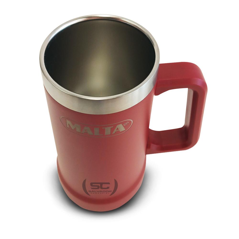 Caneca Térmica Para Cerveja Chopp Gelado Em Inox 709ml Cqs 5750 Vermelho - Malta