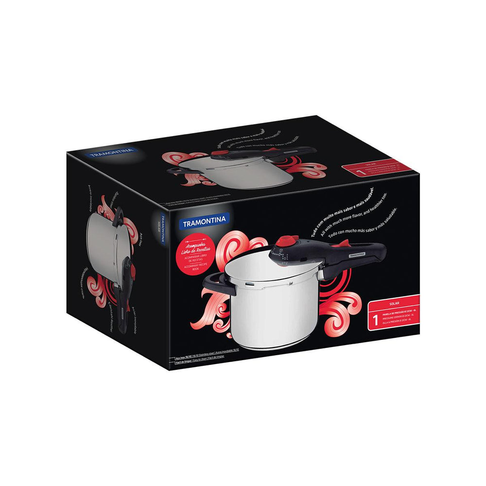 Kit Faqueiro Plenus 6 Peças + 1 Panela de Pressão Solar 6 Litros - Tramontina