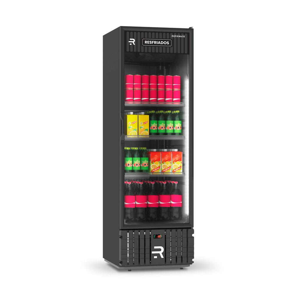Refrigerador Visa Expositor Multiuso Preto 570L Porta De Vidro 0°C a 7ºC VCM570PVPP 220V - Refrimate