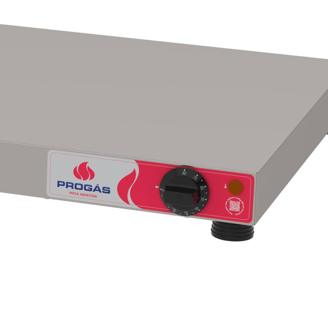 Pista Quente Mesa Aquecida Placa de Aquecimento de Alimentos Inox Elétrica 100cm Prmaq10 220v Progás