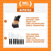 Kit - Faqueiro Plenus 6 Peças + 1 Faqueiro 9 Peças Plenus Preto - Tramontina