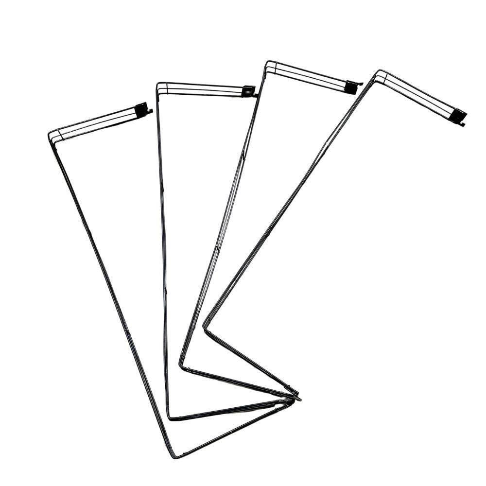 Kit - 4 Aparadores Aramados Em U Para Organização De Gôndola 30x91 Preto - SA Gôndolas