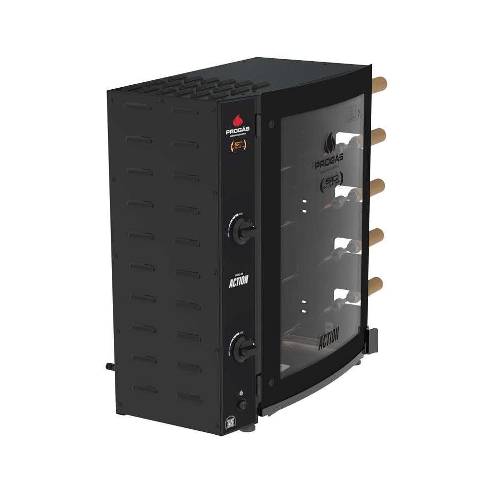 Forno Assador Rotativo 5 Espetos Infravermelho a Gás Prac-05i Action Bivolt - Progás P43629