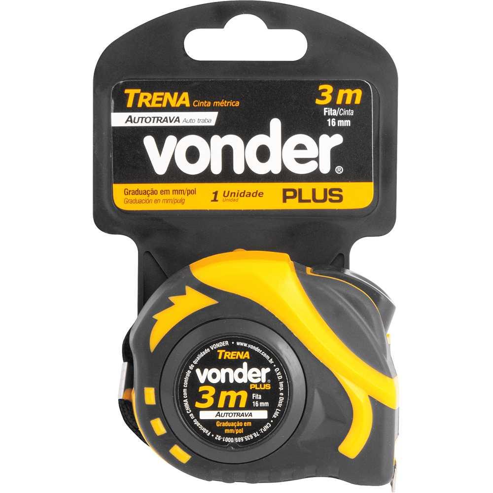 Trena Profissional Emborrachada Com Autotrava 3m x 16mm - Vonder 3868303303