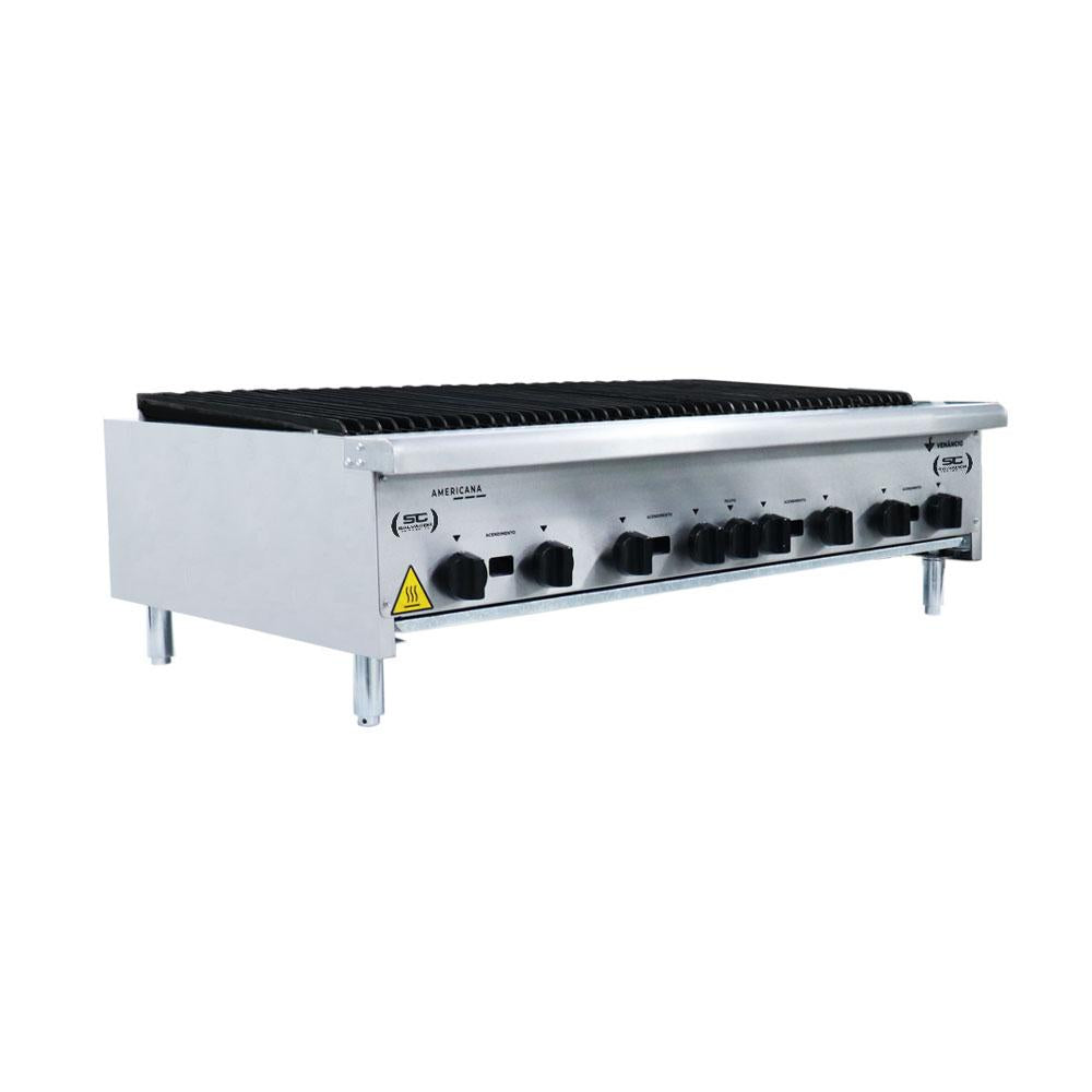 Chapa Char broiler Americana Grill Churrasqueira 120cm Gás Inox Com Pé Cggp120 - Venâncio