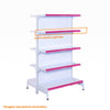 Gôndola Prateleira New Plus 1,70 Central Inicial GCI - Sa Gôndolas Porta Etiquetas Rosa