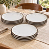 Jogo de Pratos Fundo 21 cm e Raso 25 cm Canyon 24 Peças em Porcelana Decorada - Tramontina