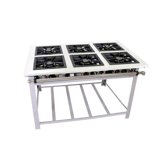 Fogão Industrial Maxi Inox Gás Baixa Pressão 40cm 6 Bocas Duplas Mi6d6 - Venâncio