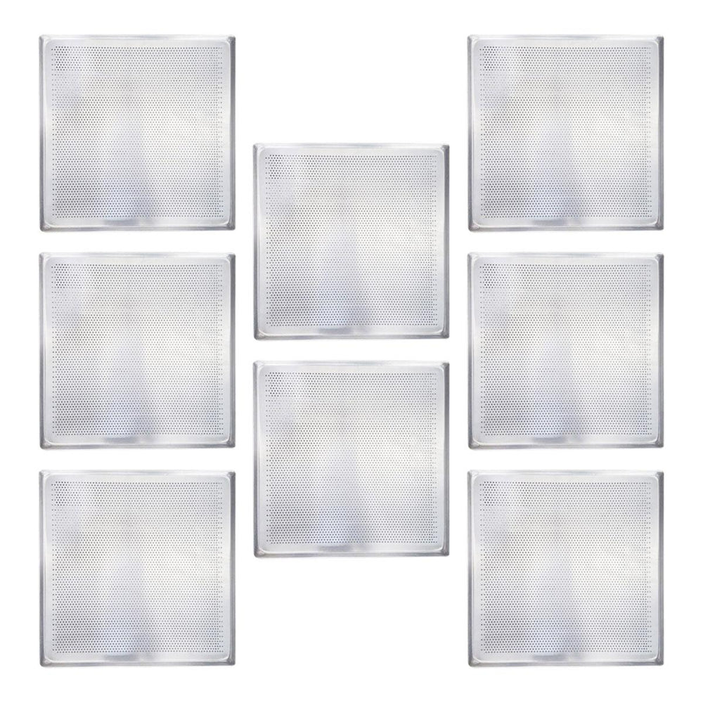 Kit - 8 Assadeiras Estampada Perfurada Alumínio 35cm X 35cm Prp-004/fc4emv - Imeca