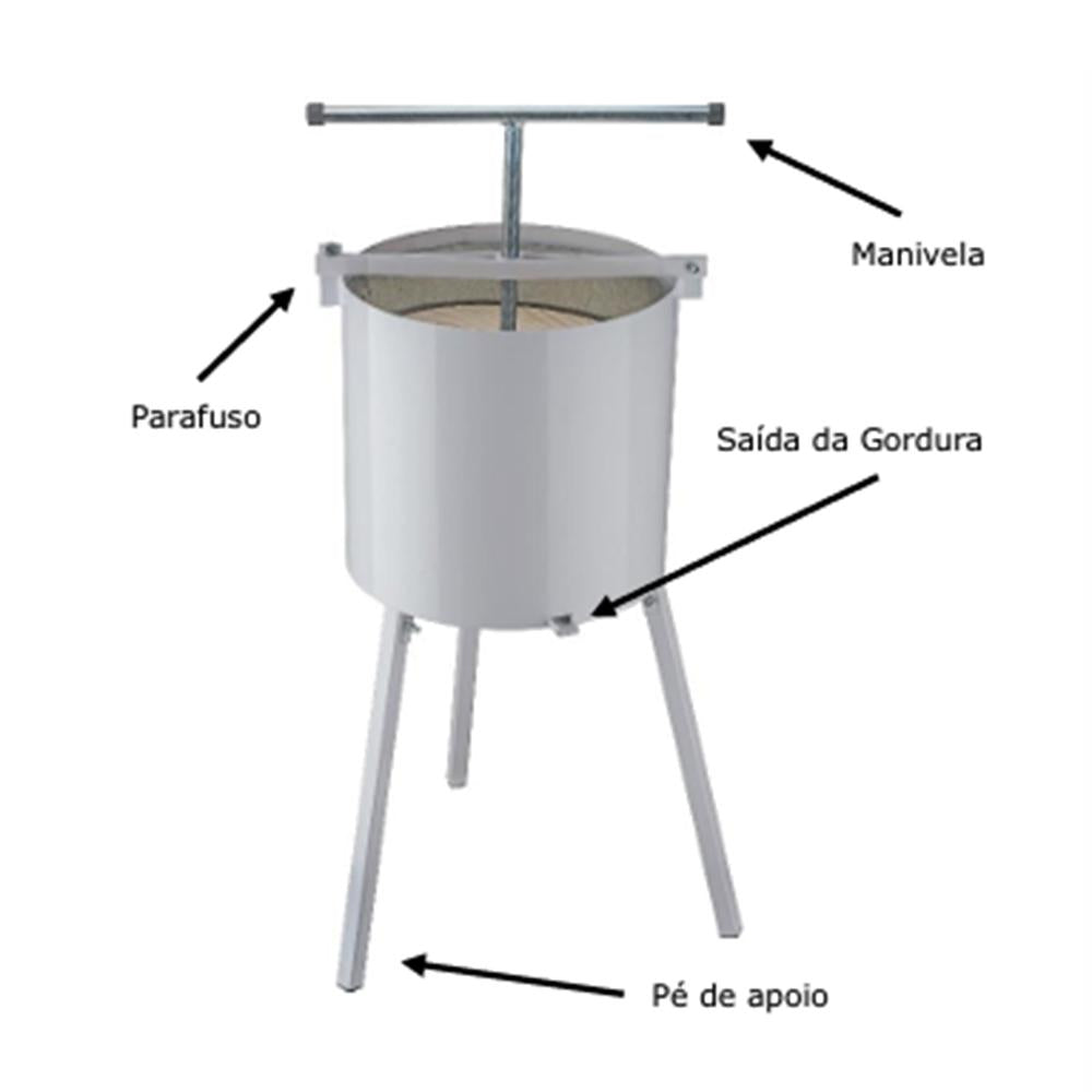 Prensa de Torresmo Manual em Aço Reforçado com Pintura Epóxi de Alta Resistência - Malta 3100056
