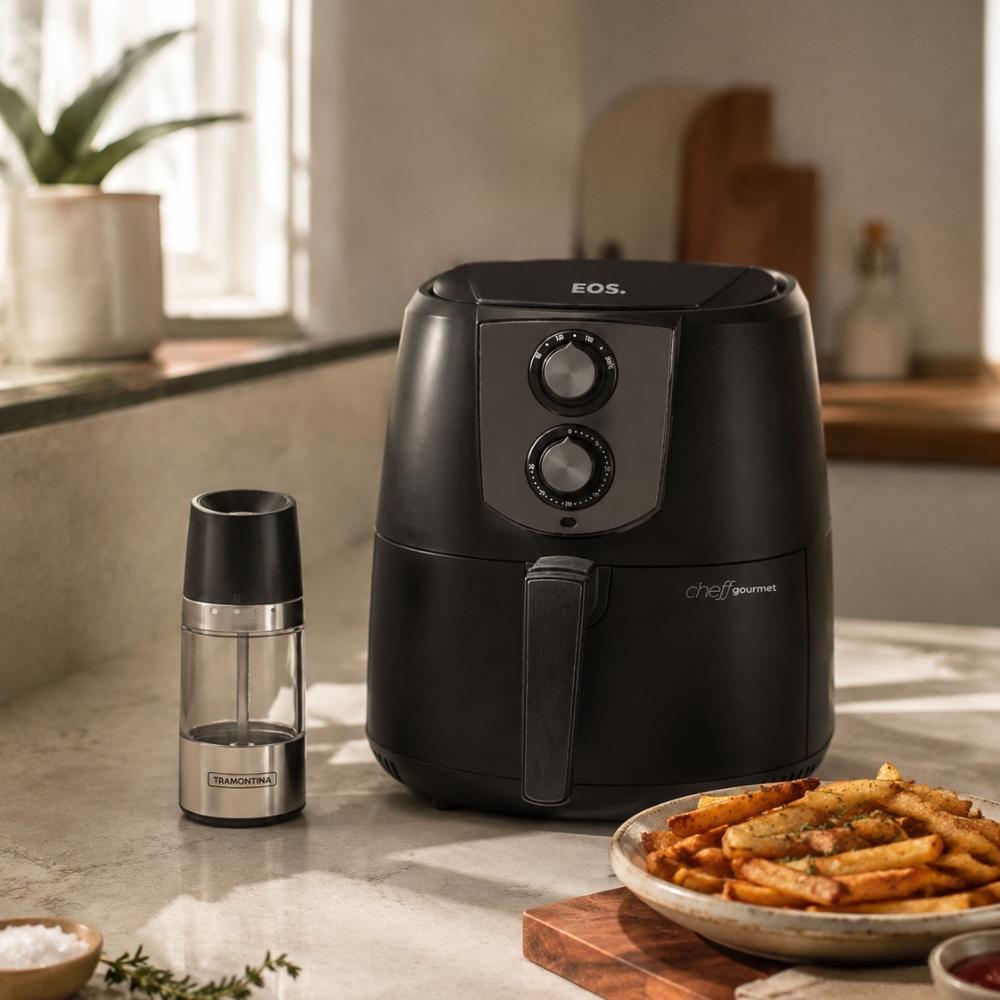 Fritadeira Sem Óleo Air Fryer EAF42t 127v Eos Com Moedor Sal ou Pimenta Realce Tramontina