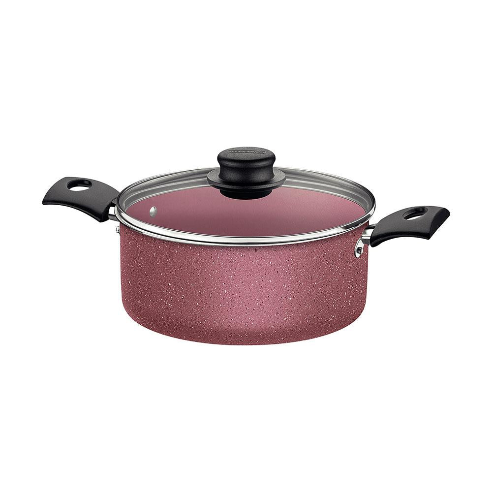 Jogo de Panelas Turim Aluminio Revestimento Antiaderente 7 Peças Rosa - Tramontina 20297461