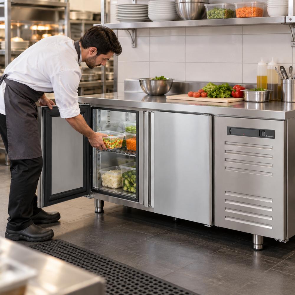 Balcão Refrigerado Inox G250 278L  -1°c a +5°c 220v - Metalfrio