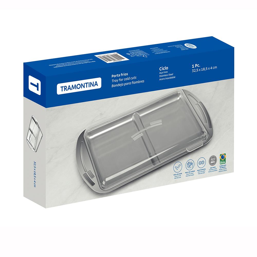 Porta-frios Ciclo em Aço Inox Com Duas Divisórias e Tampa - Tramontina 64510610