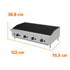 Char broiler Chapa Churrasqueira Profissional Inox Lanchonetes a Gás 120cm Pro-120cb - Progás P44605