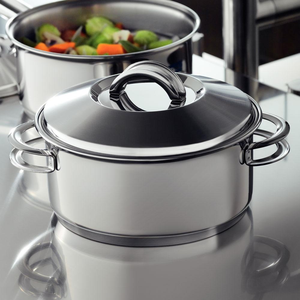 Panela Caçarola Funda em Aço Inox Linha Solar Fundo Triplo 20 cm Ø 3,6L PIT5 - Tramontina 62504200