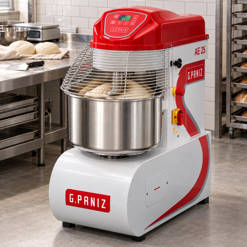 Amassadeira Espiral Epoxi C/i Monofasico AE 25 g2 D 220v 2 Vel Digital - Gpaniz 43244