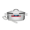Conjunto Panela Aço Inox Fundo Triplo Solar e Colher Para Arroz Laguna Tramontina
