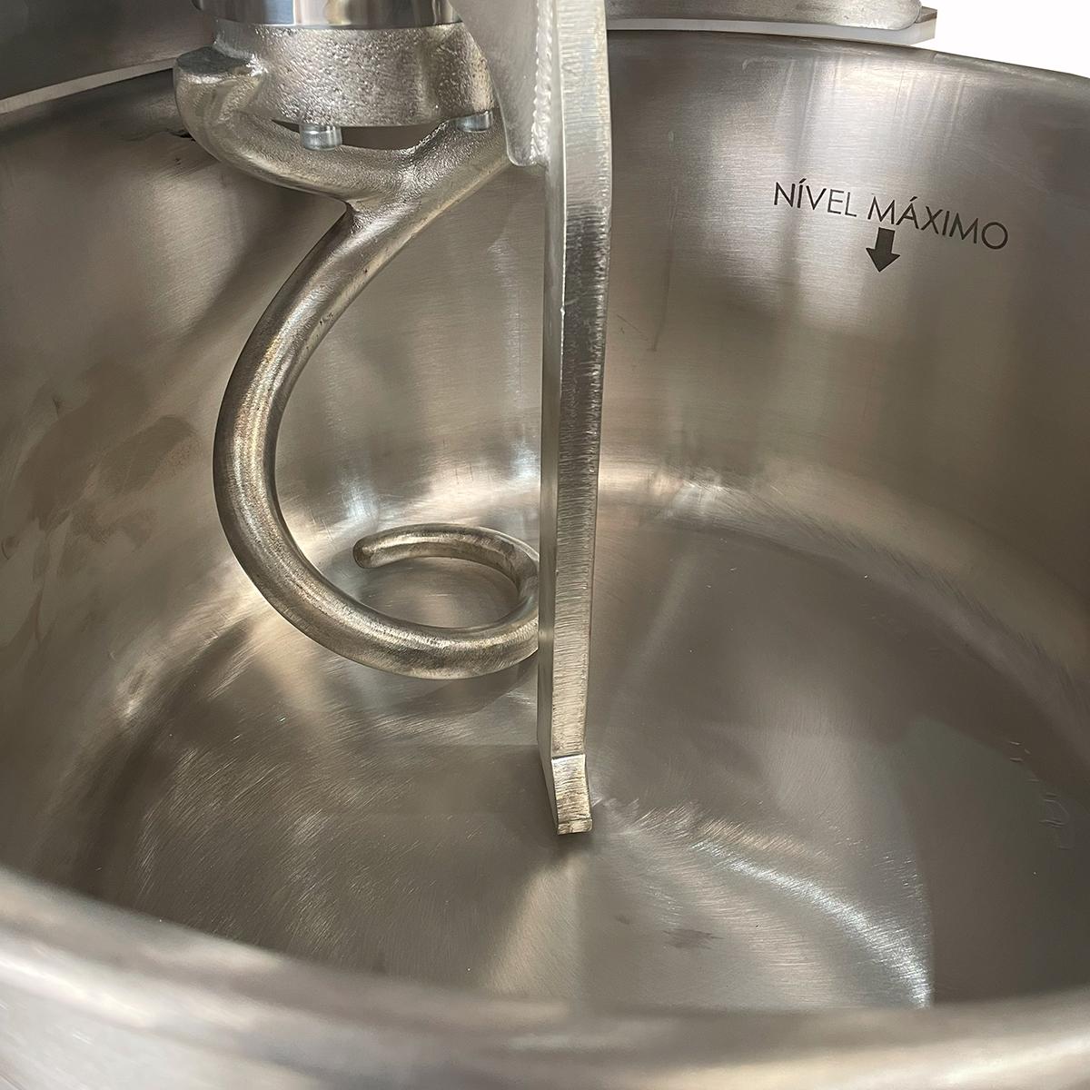 Amassadeira Espiral 80 kg Masseira Industrial Epóxi 2 Velocidades AE 80 G2 Trifásica 220T - Gpaniz 36010