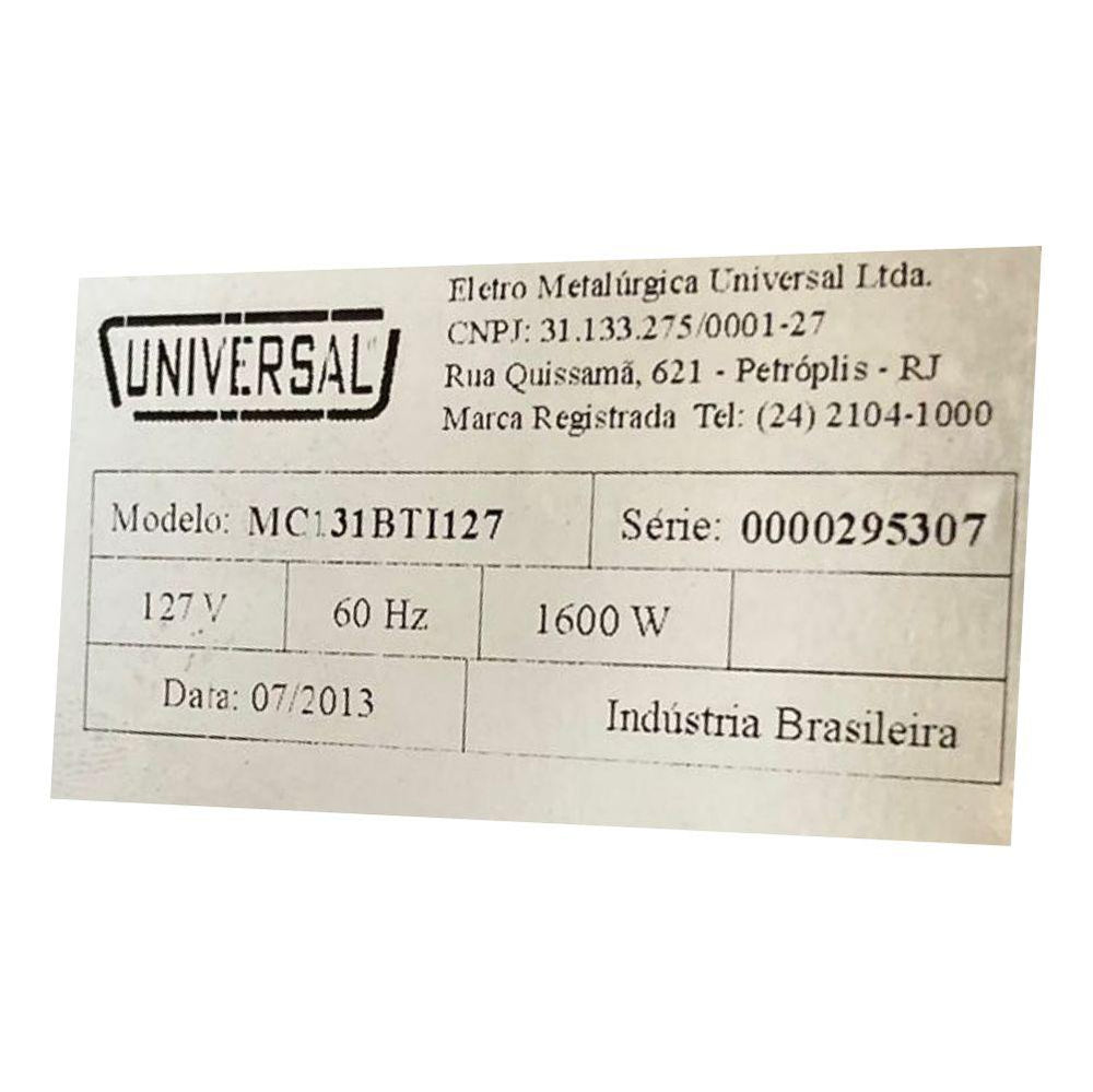 SEMINOVO - Cafeteira Industrial Elétrica Com Bule, Depósito 3L e Esterilizador MC13 127V - Universal