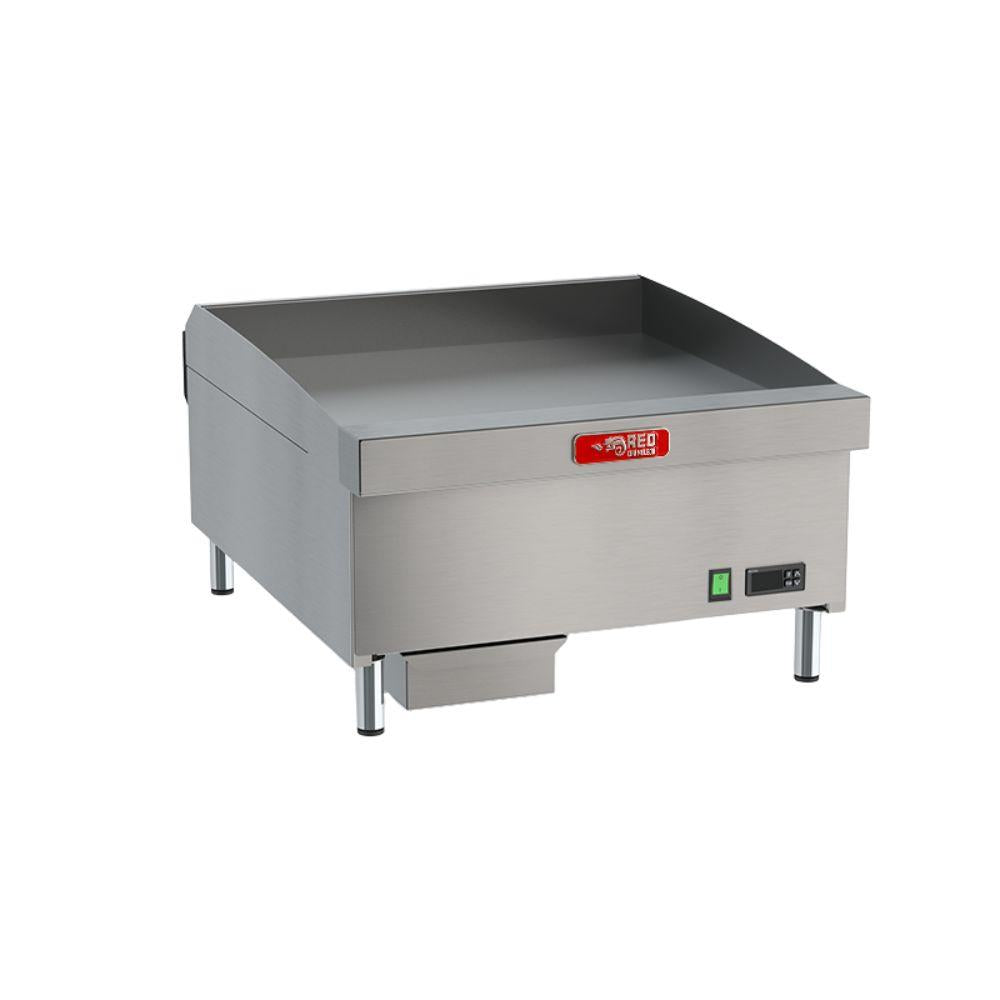Chapa de Fritura Elétrica Trifásica Estrutura Inox Chapa 61cm 12mm CHEXP610E-12 380t - Red Chameleon
