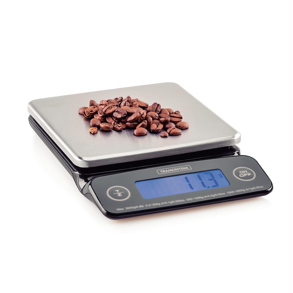 Balança Digital Base em Aço Inox Alta Precisão Para Cozinha Adatto 3kg - Tramontina 61101050