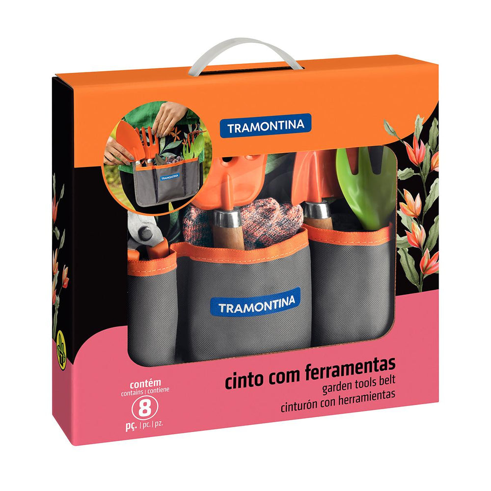 Conjunto Para Jardinagem Ferramentas Diversas Cinto 8 Peças - Tramontina 78119805