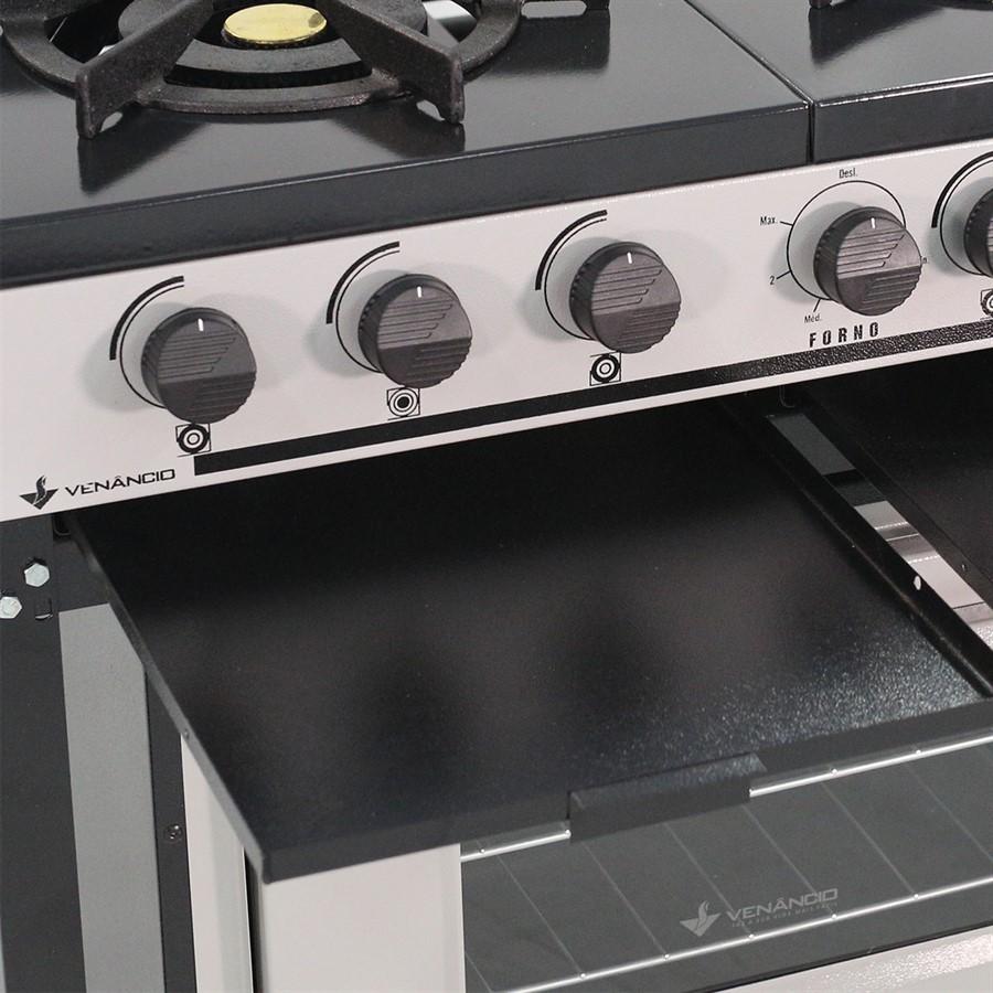 Fogão Industrial  6 Bocas Gás Bravo Com Forno BR6BF - Venâncio