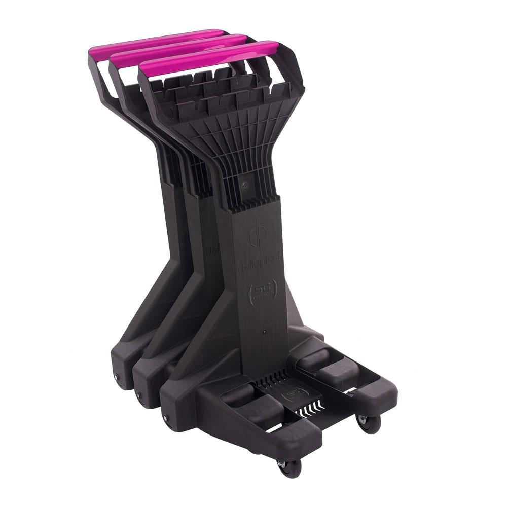 Carrinho de Compras Preto Com Cestos D-500 12kg Removíveis Rosa - Dellaplast