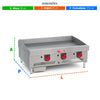 Chapa de Fritura a Gás Glp Estrutura Inox Chapa 91cm 25mm Chexp915-g25 - Red Chameleon