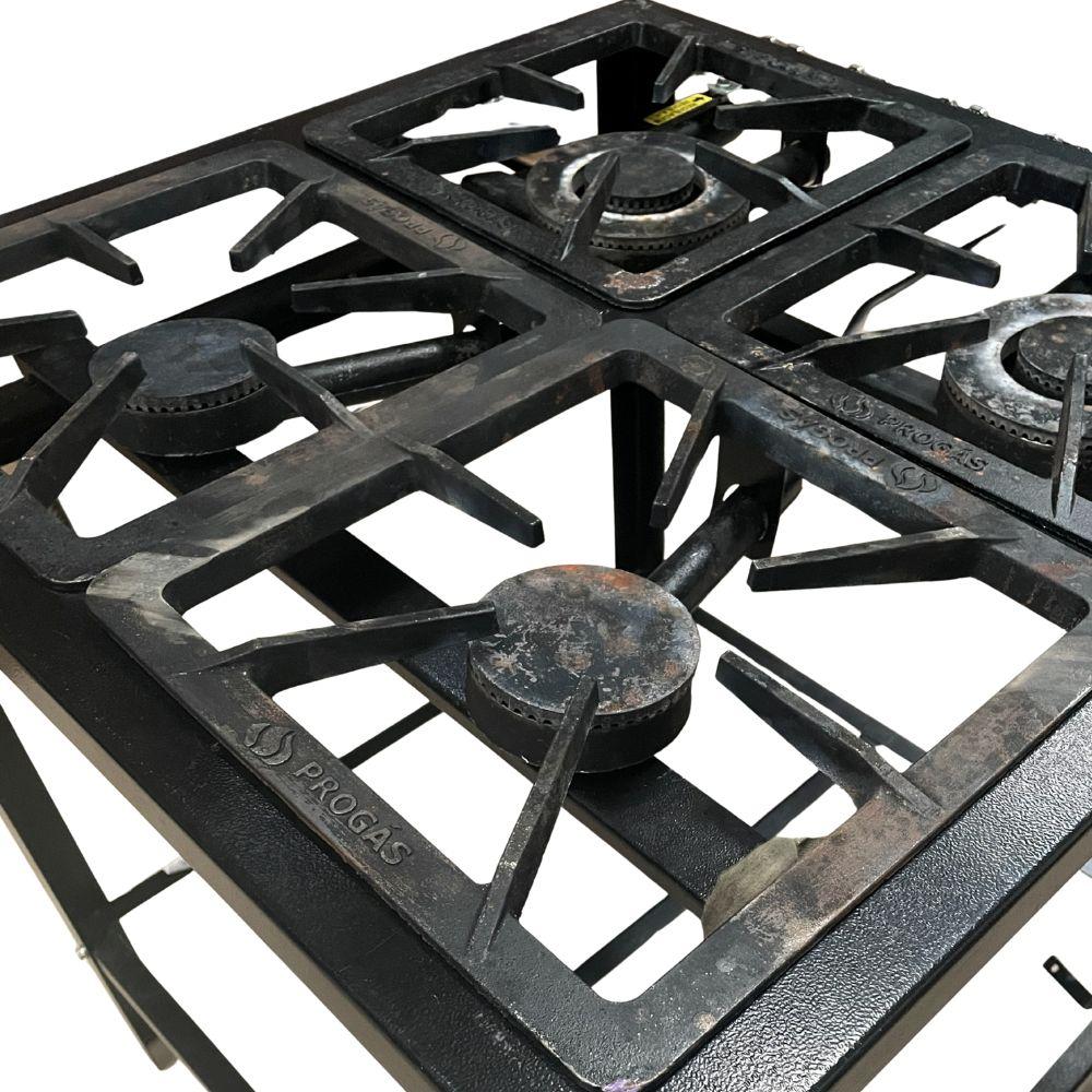 SEMINOVO - Fogão 4 Bocas 2 Duplas e 2 Simples Queimadores Ferro Fundido Baixa Pressão PMSD-42 G2 - Progás