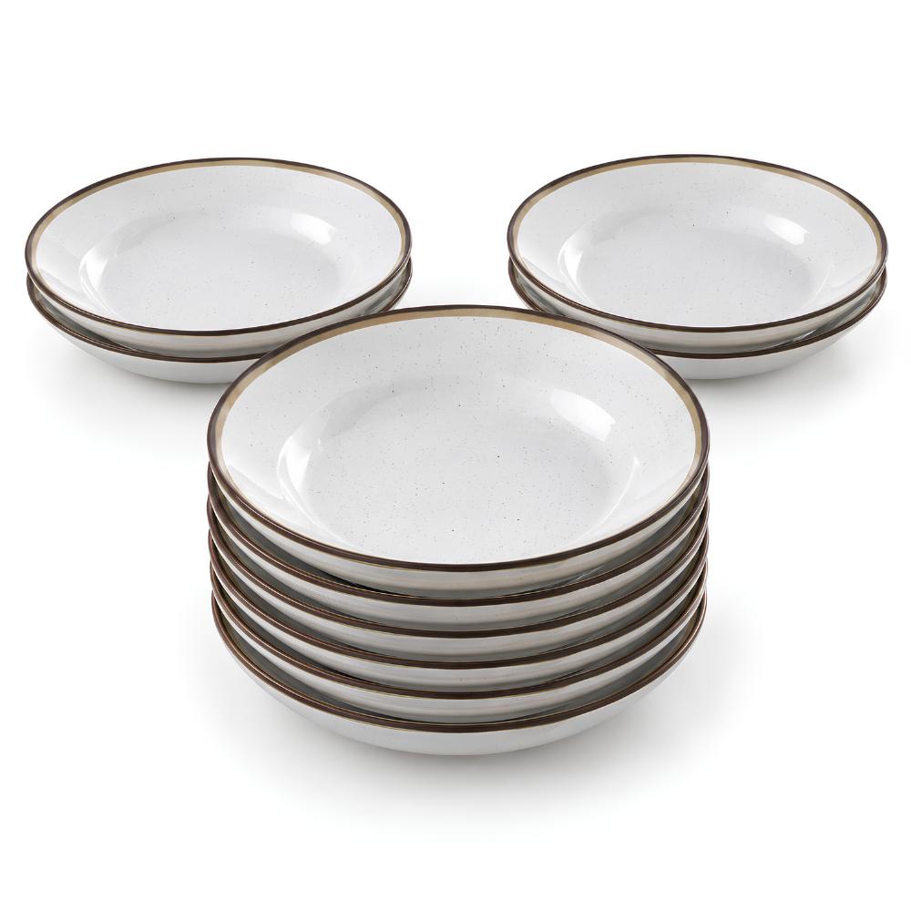 Jogo de Pratos Fundo 21cm Canyon 12 Peças em Porcelana Decorada - Tramontina 96580134